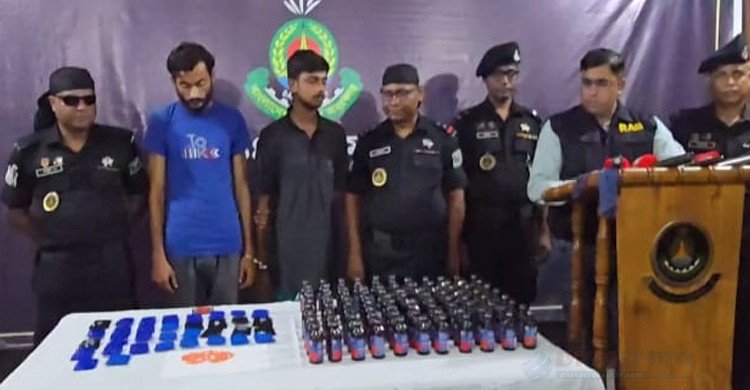টাঙ্গাইলে প্রায় ২৩ লাখ টাকার ইয়াবা ফেনসিডিলসহ ২ ব্যবসায়ী গ্রেফতার